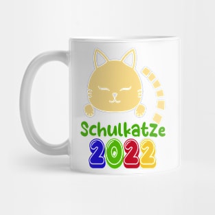 Schulbeginn Katze Schulkatze 2022 T shirt Mug